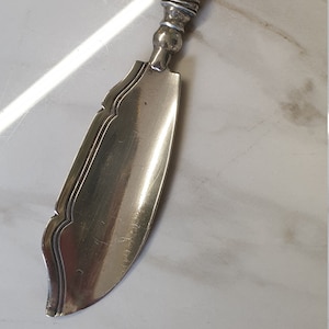 antikes Birmingham Silber 1836 Klinge schnitzen Griff Buttermesser
