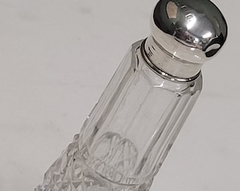 antique Birmingham silver lid 1904 perfume bottle