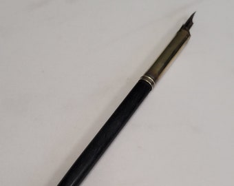 antique black plastic and brass art deco dip pen