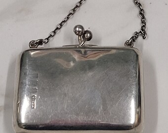 antique sterling silver finger loop coin purse