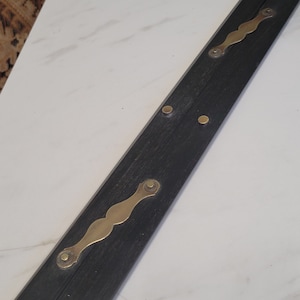 righello parallelo in ebano antico e ottone