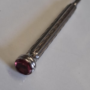 antique pink glass end propelling pencil
