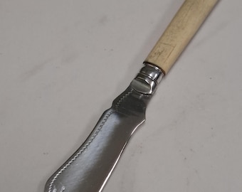 Couteau Ancien Rocaille En Argent - Pour Dessert Ou Beurre - France - Antiquité