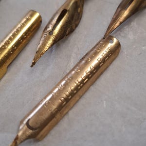 Antique 10 X Assorted Fine Quality Brass Dip Pen Nibs - Etsy