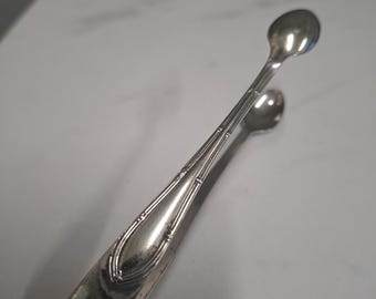 antique silver plate sugar tongs