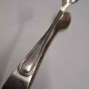 antique simple silver plate sugar tongs