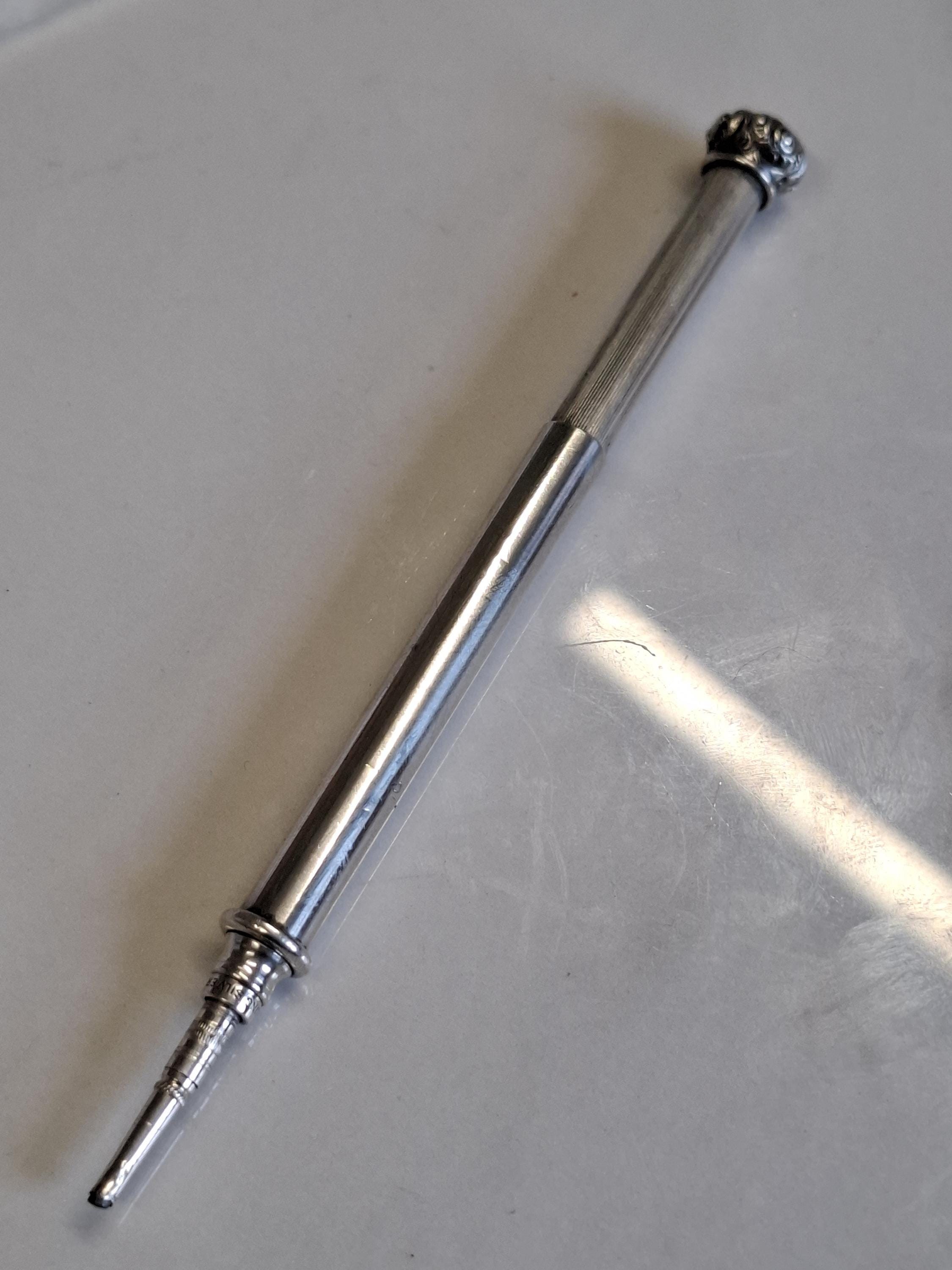 Antique Sterling Silver Retractable Propelling Pencil - Etsy Israel