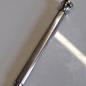 antique etched decoration blue glass end propelling pencil