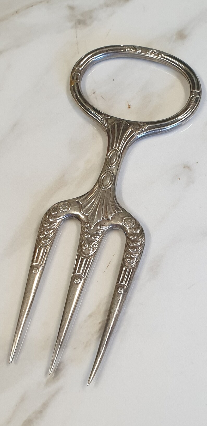 Antique Ornate 3 Prong Bread Fork Etsy