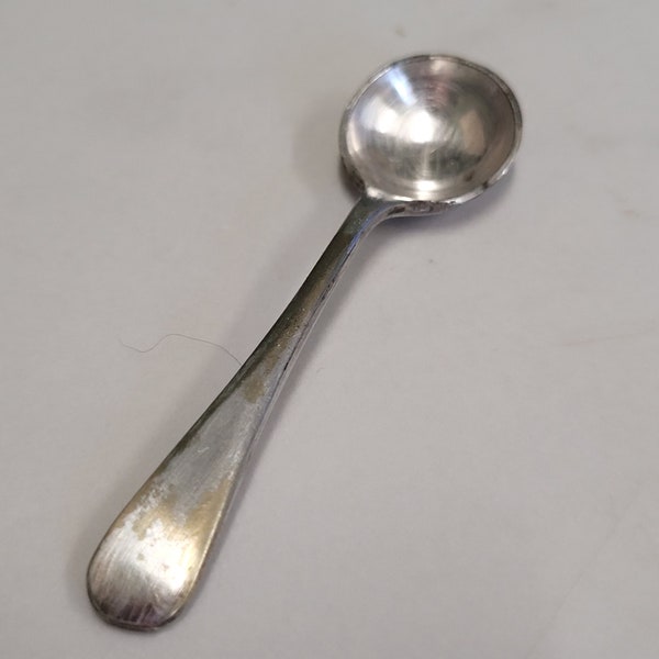 antique plain simple salt spoon