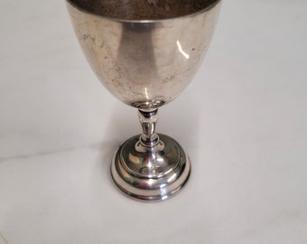 antique silver plate simple small trophy