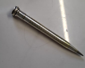 Portaminas Eversharp antigua grabada en plata