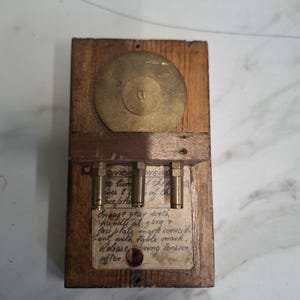 antique wood brass foundry dividing engine master pattern form