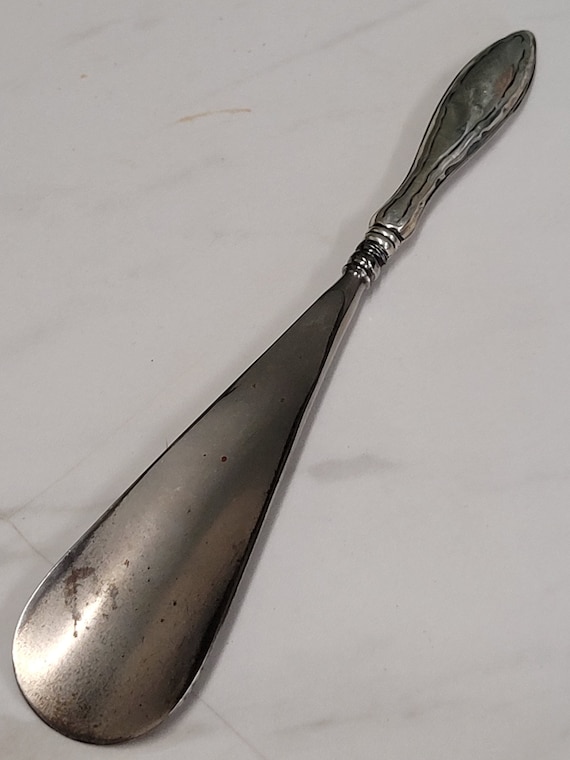 Antique Etched Decoration Stirling Silver Handle Shoehorn - Etsy