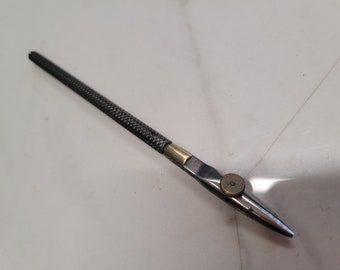 antique tooled steel draftsman's dip pen