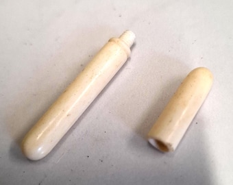 antique natural sewing needle case