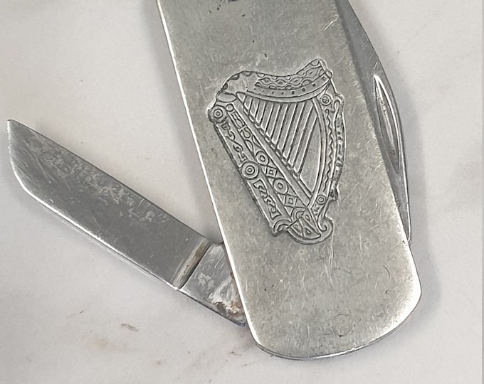 Vintage Guinness Pen Pocket Folding Knife Etsy