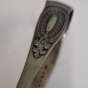 antique silver plate large size sugar tongs