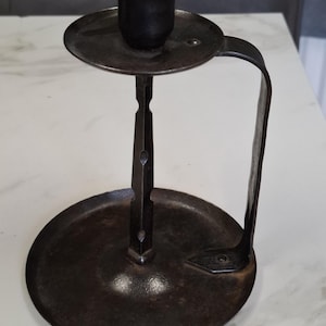 antique iron arts and crafts  German made candle chamber stick
