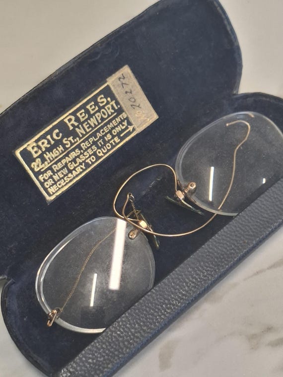 antique pince nez eye glasses