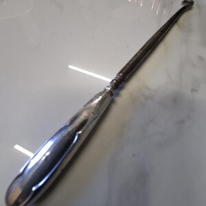 antique Birmingham silver 1920 button hook