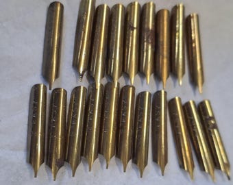 antique 20 x dip pen nibs