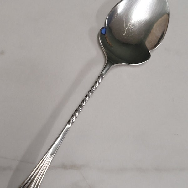 antique Chester silver 1902 simple spiral arm jam reserve spoon