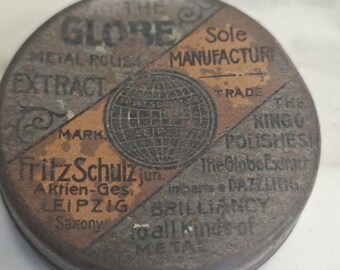 Pulido de metal con globo de hojalata pequeño y redondo para publicidad antigua