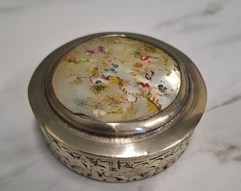 antikem Messing und Perlmutt östlichen Puder Kompaktbox