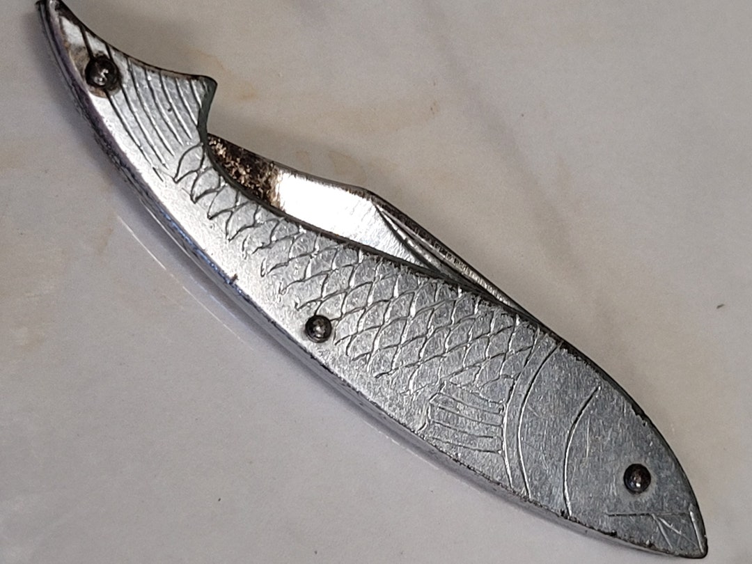 Vintage Fish Shaped Pen Knife Etsy