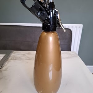 vintage gold finish soda syphon