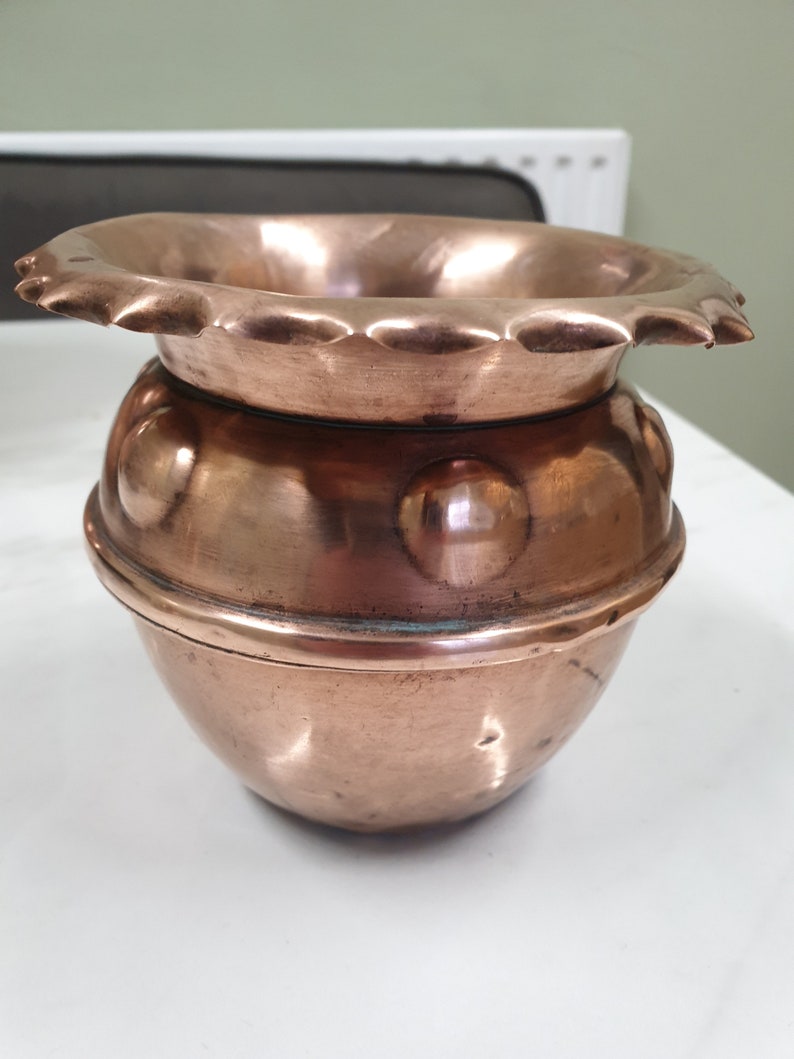 antique copper planter plant pot