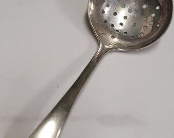 vintage silver plate sugar sifter spoon