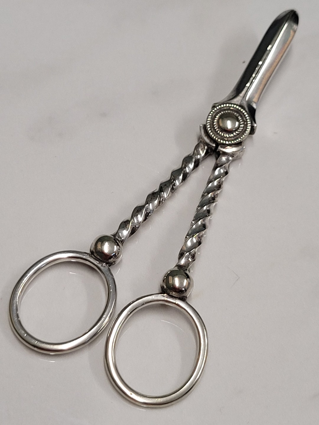 Antique Small Silver Plate Grape Scissors Etsy