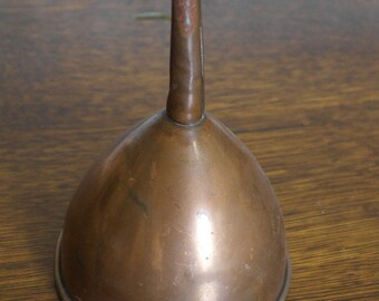 antique copper funnel