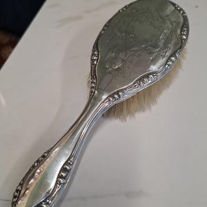 antique Birmingham silver 1917 hair brush