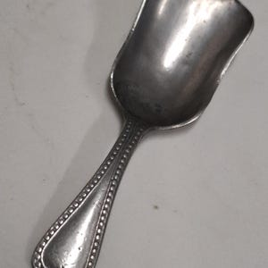antique metal dot decoration tea caddy spoon