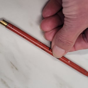 antique red pain tin dip pen