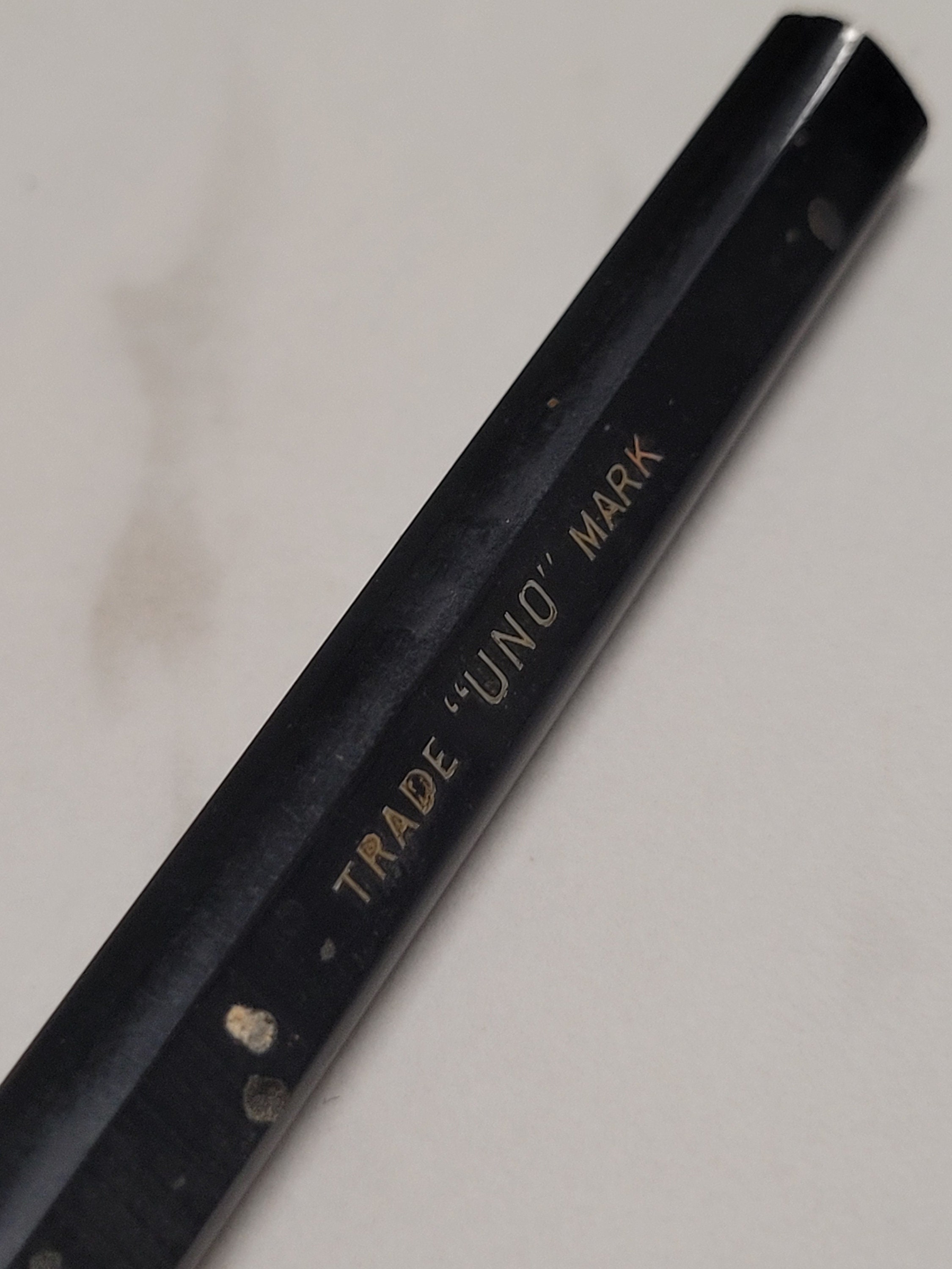 vintage black plastic uno chunky dip pen