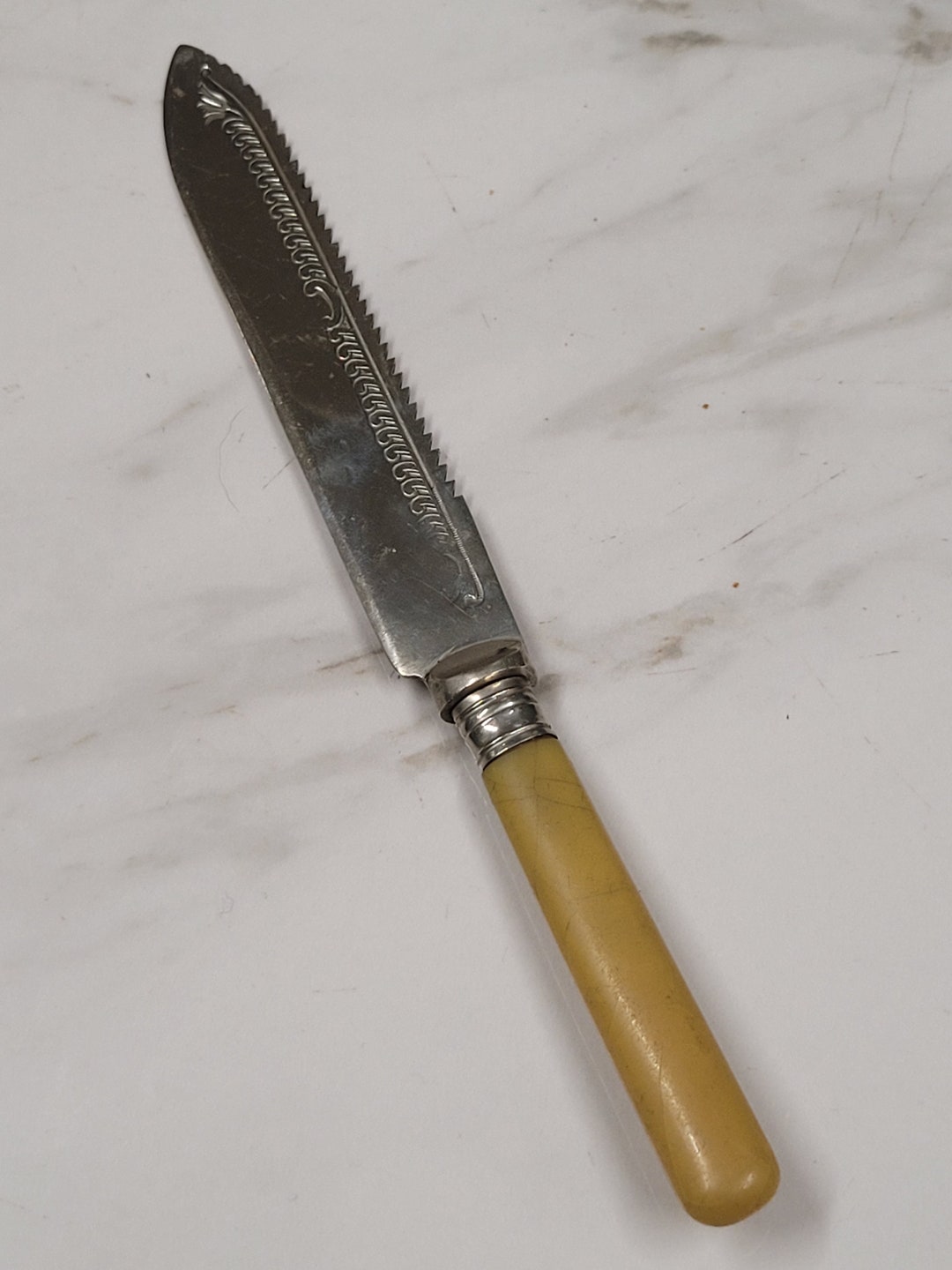 Antique Silver Plate Cake Knife Etsy