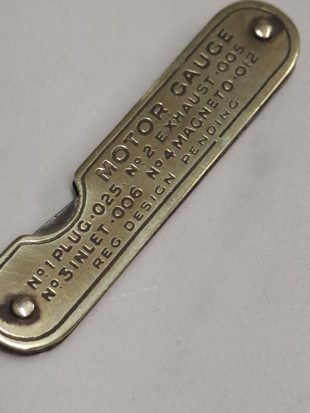 Vintage Small Brass Motor Feeler Gauge - Etsy