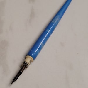 vintage marmerblauwe plastic zak dippen