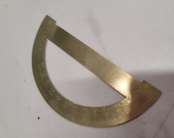 antique brass protractor