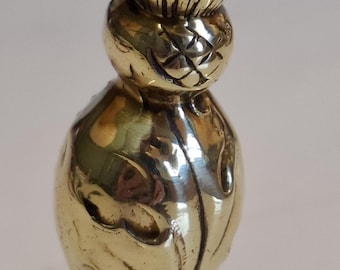antique brass thistle shaped wax seal stamp