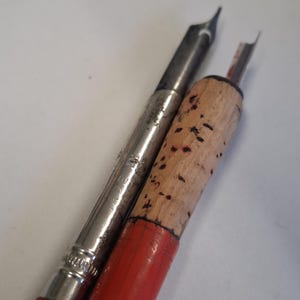 Vintage 2 x Dip-Stifte mit rotem Finish