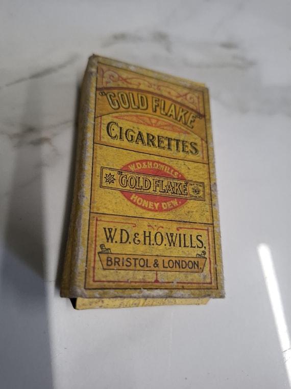 wills cigarette packet price in india red label Antique Tobacciana vintage WW" wills gold flack