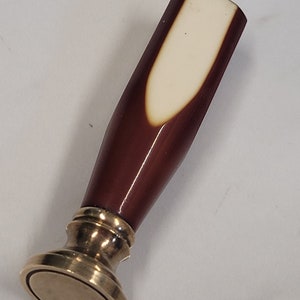 antique art deco plastic and brass wax seal stamp