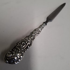 antique Birmingham silver 1903 handle nail file