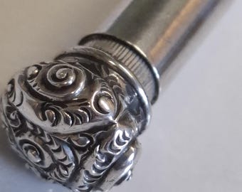 Rare Victorian Telescopic Pencil, FAIRCHILD, Gold Enamel Swiss