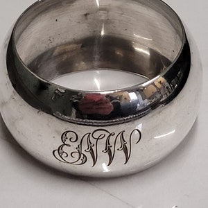 antique Birmingham silver 1919 napkin ring